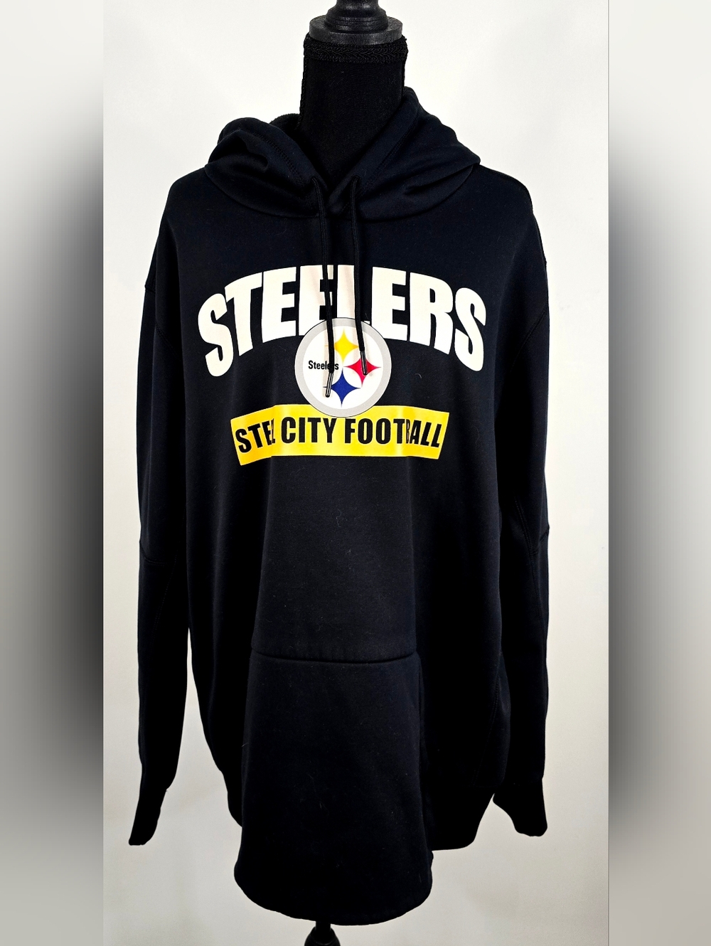 Nike Pittsburgh Steelers Hoodie Black Dri Fit NFL Sweatshirt Pullover XL Footbal